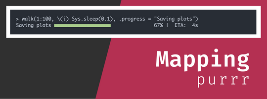 Text that says purrr mapping. A screenshot of a purrr progress bar with saving plots as the identifier.